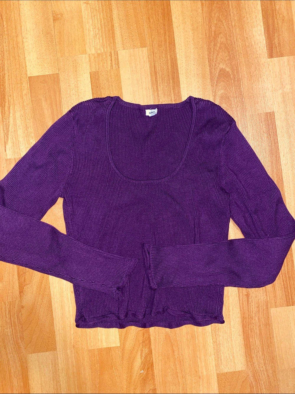 Garage Purple Cropped Sweater